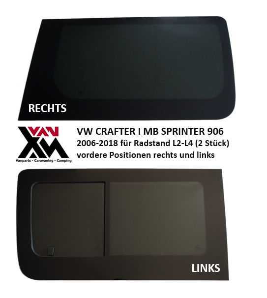 SET MB Sprinter 906 VW Crafter Schiebefenster + feststehendes Fenster