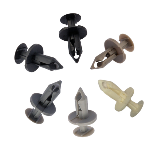 100x Spreiznieten Clips Weiß